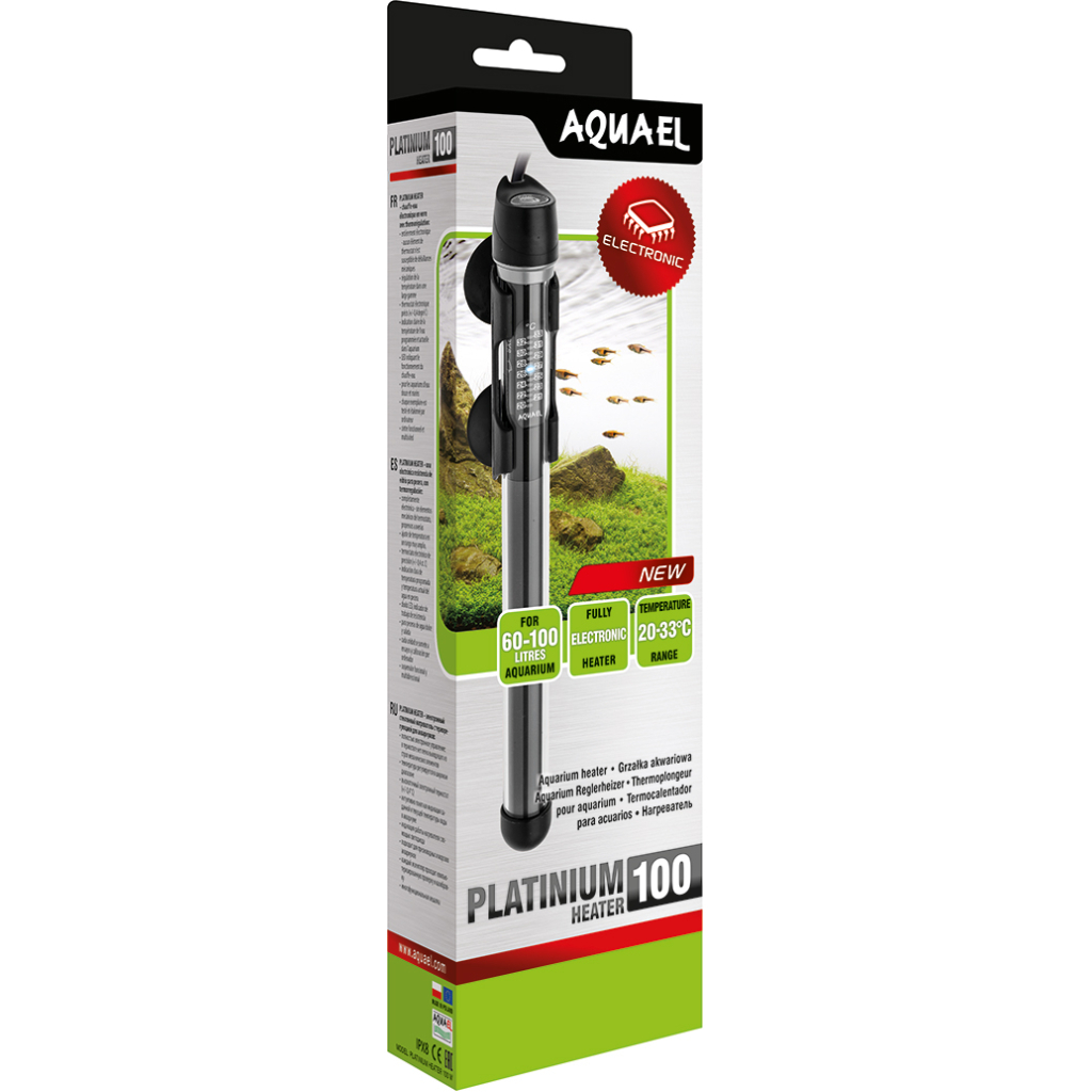Акваріумний обігрівач AquaEl Platinum 100 Вт з електронним термостатом 24.5 см (5905546314497) - изображение 2