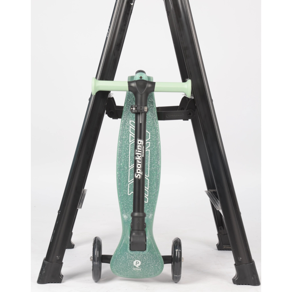 Самокат QPlay Sparkling триколісний дитячий з LED підсвіткою колес Green (ST006SparklingGreen) - зображення 8