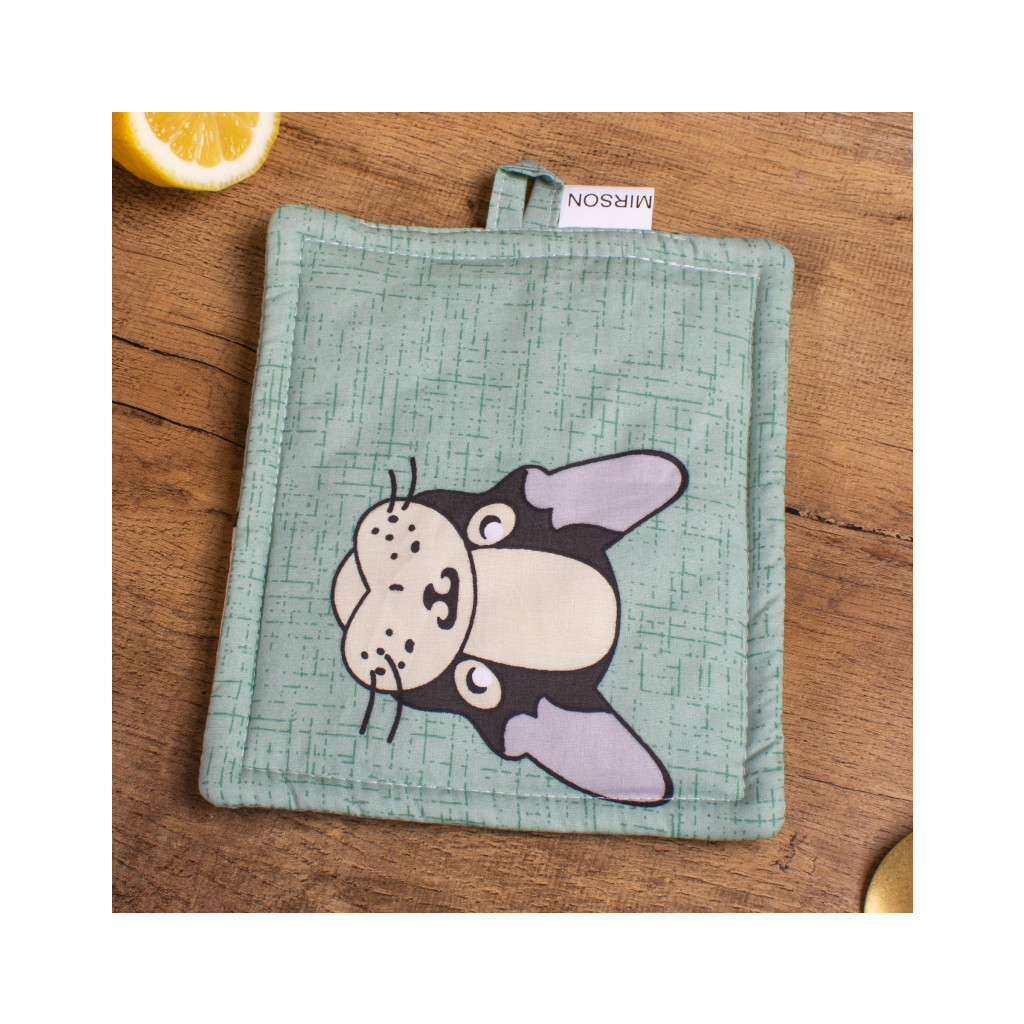 Кухонна прихватка MirSon Набір №7006 бязь прихватка 17х17 см + рукавичка-прихватка 27х17 см (2200006772736) - зображення 4