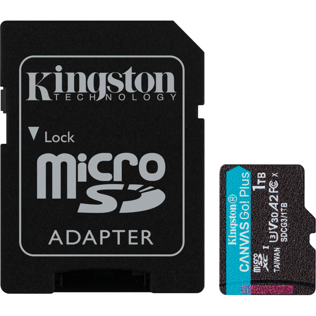 Карта пам'яті Kingston 1TB microSDXC сlass 10 UHS-I U3 V30 A2 Canvas Go Plus G4 (SDCG4/1TB) - зображення 1
