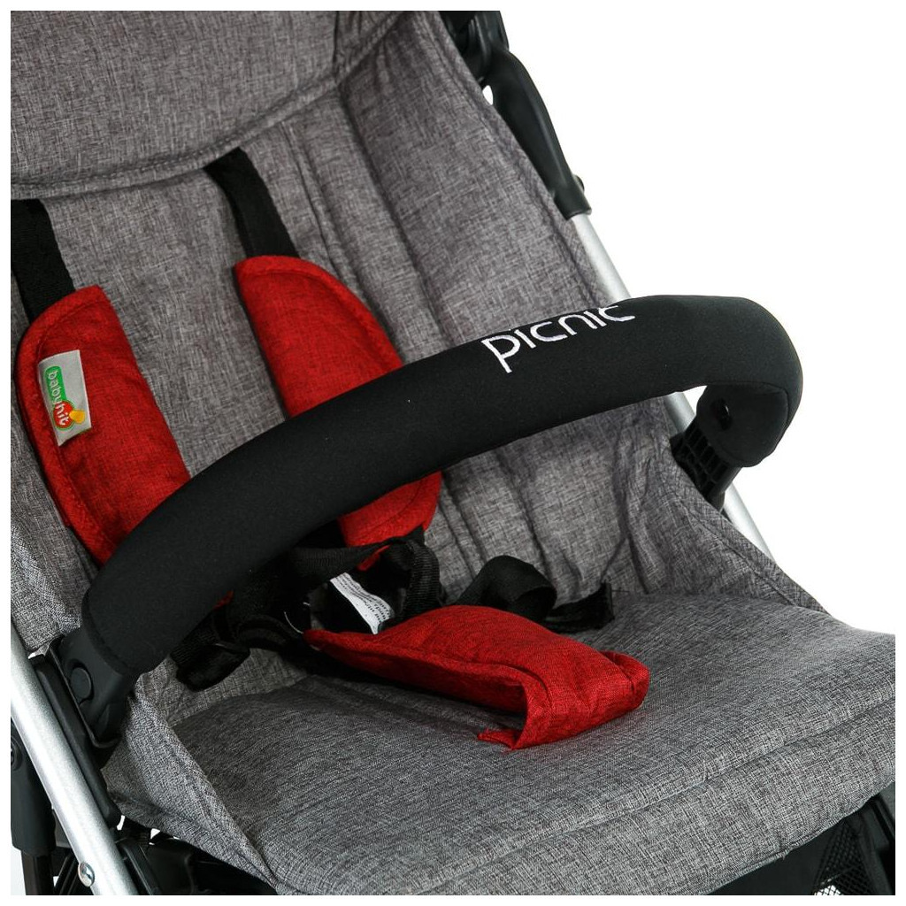 Коляска BabyHit Picnic Red-Grey (69694) - зображення 10