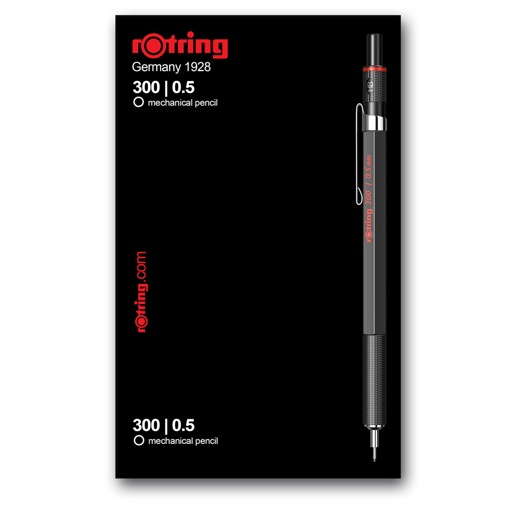 Олівець механічний Rotring Drawing ROTRING 300 Black PCL 0,5 (R1904726) - зображення 6