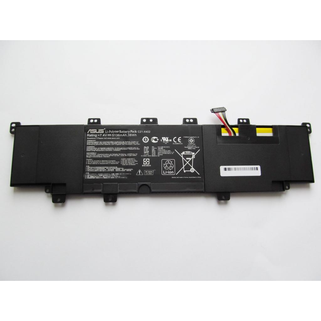 Акумулятор до ноутбука ASUS X402 C21-X402, 5136mAh (38Wh), 2cell, 7.4V, Li-ion (A47487) - зображення 2