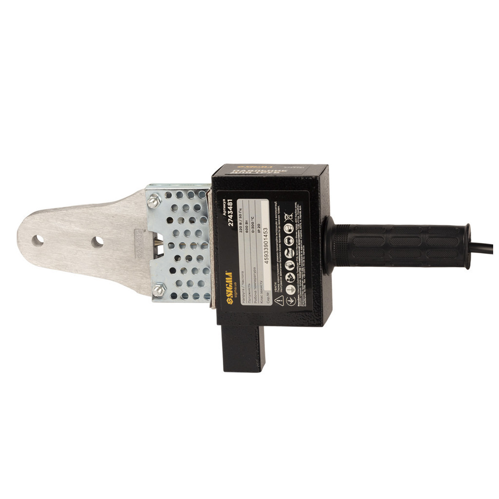 Паяльник для пластикових труб Sigma 600Вт 20-32мм у металевому кейсі (2743481) - изображение 3