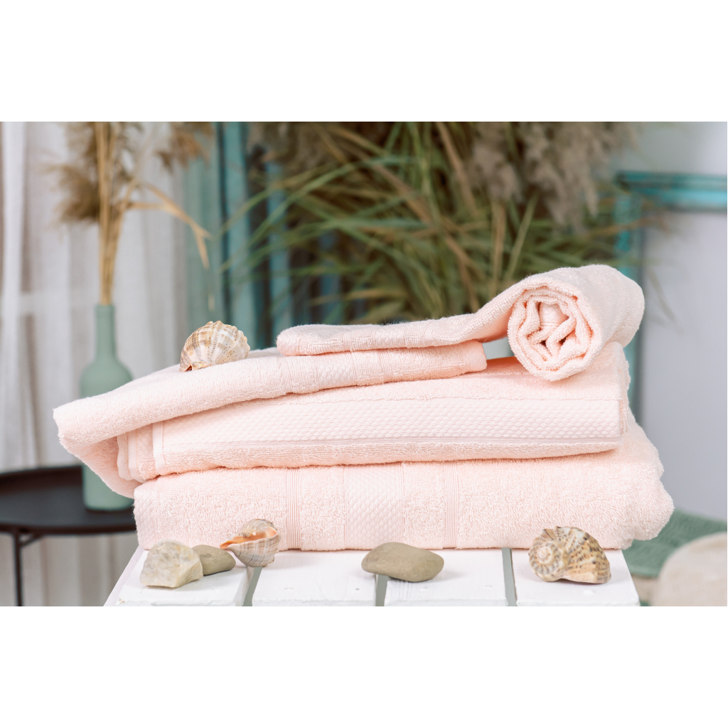 Рушник MirSon набір банних 5080 Elite SoftNess Peach 40х70, 50х90, 70х140, (2200003975727) - зображення 2