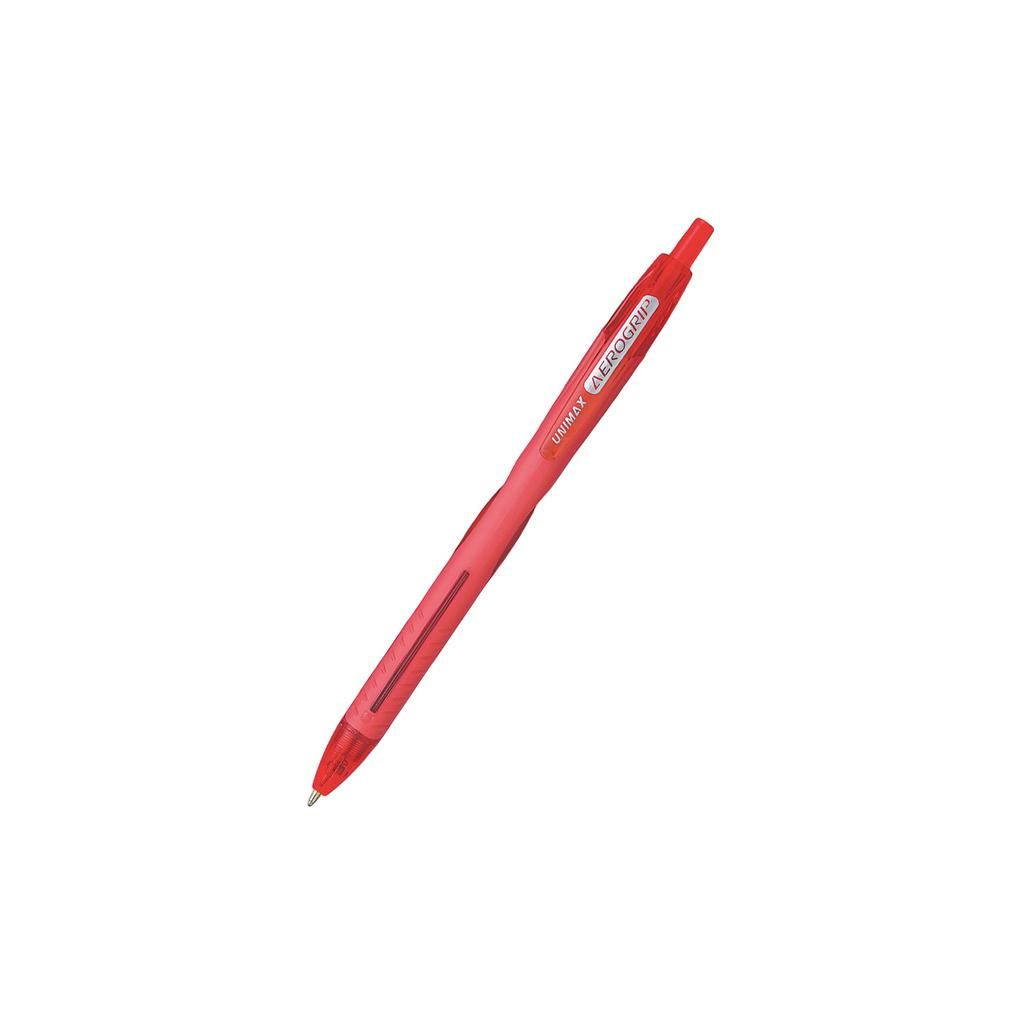 Ручка кулькова Unimax автоматична Aerogrip 0.7 мм Червона (UX-136-06) - зображення 2