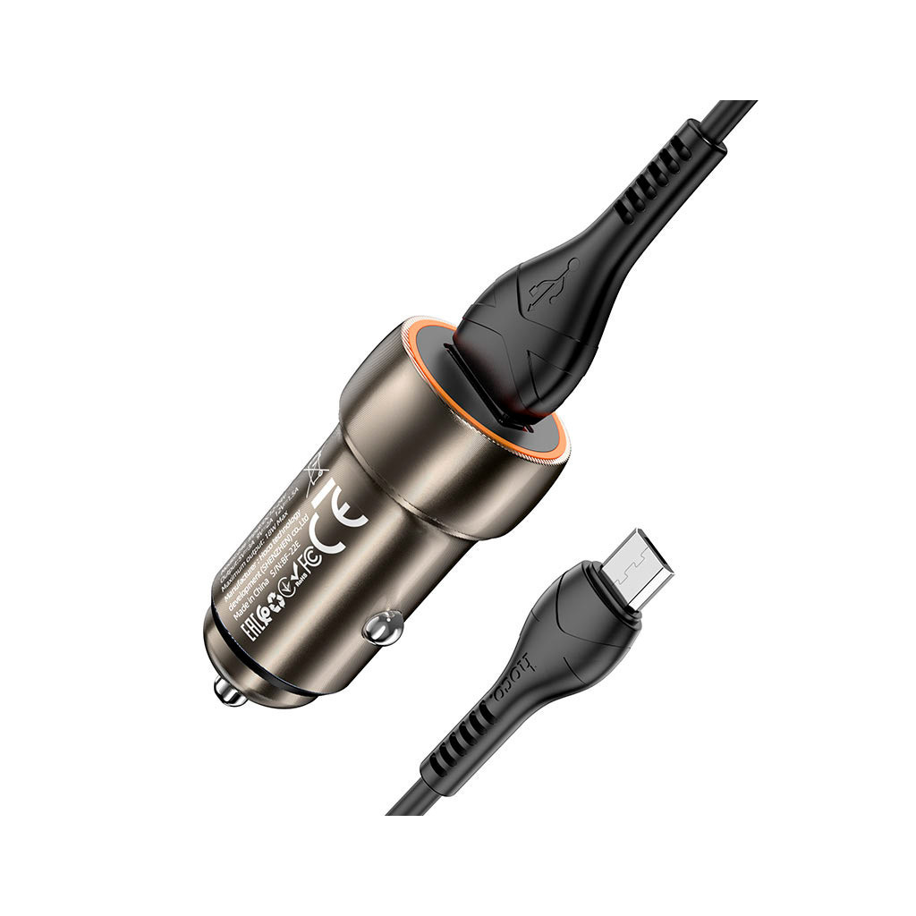 Зарядний пристрій HOCO Z46 USB Metal Gray (6931474770295) - зображення 3