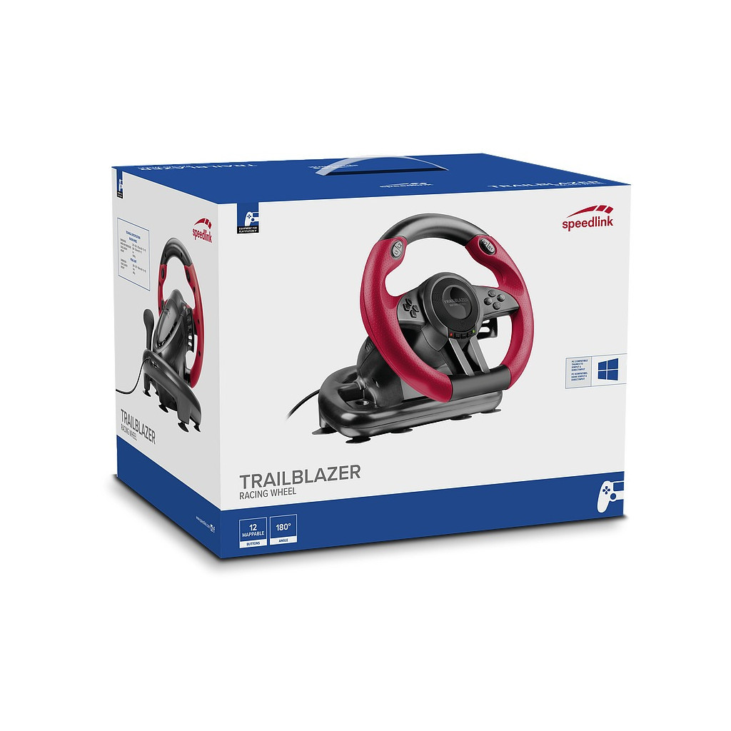 Кермо Speedlink Trailblazer Racing Wheel PC/Xbox One/PS3/PS4 Black/Red (SL-450500-BK) - зображення 5