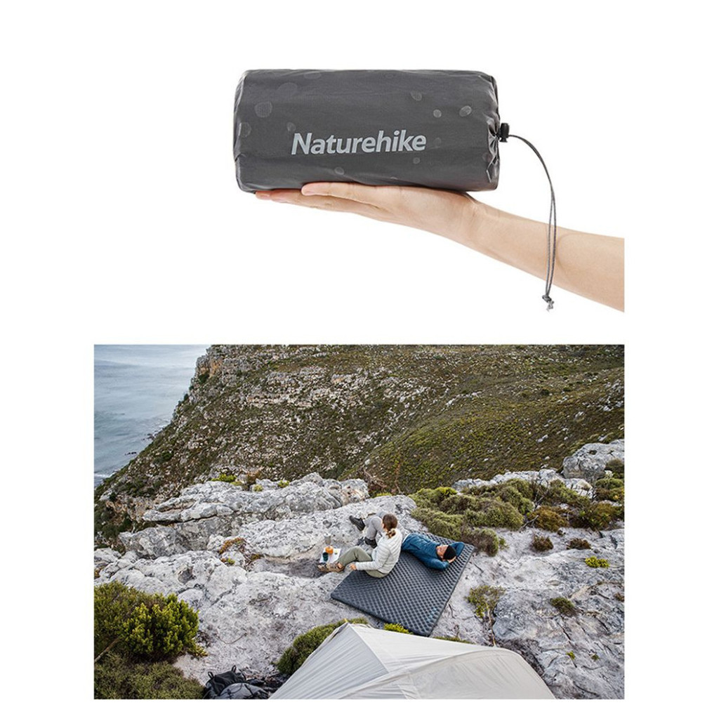 Туристичний килимок Naturehike надлегкий 183 х 64 см CNH22DZ018 чорний (6975641888567) - изображение 6