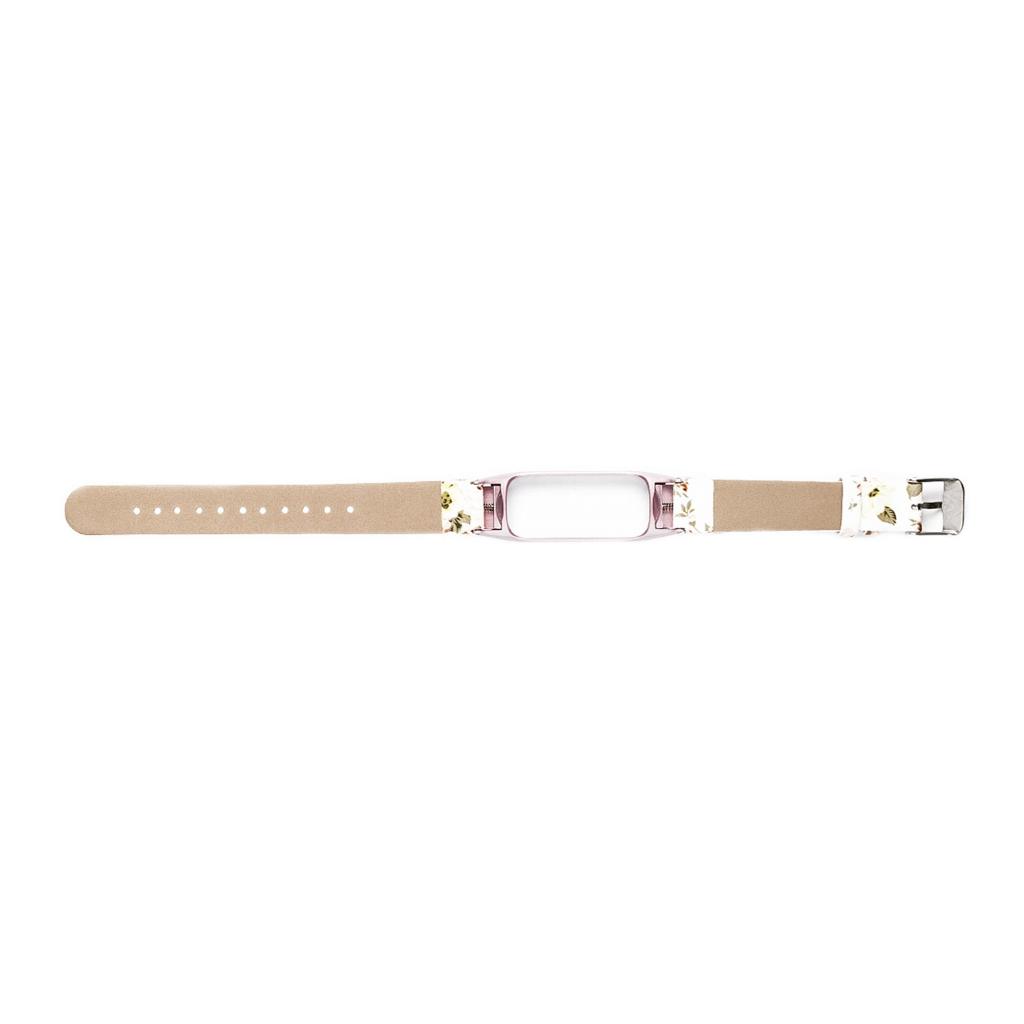Ремінець до фітнес браслета XoKo Leather для Xiaomi Mi Band 3/4 Flowers White (XK-XM-LT-FLW) - зображення 2