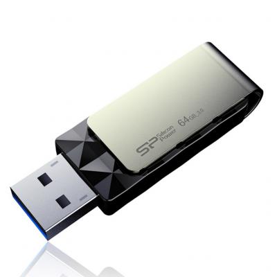 USB флеш накопичувач Silicon Power 64Gb BLAZE B30 black USB3.0 (SP064GBUF3B30V1K) - зображення 2