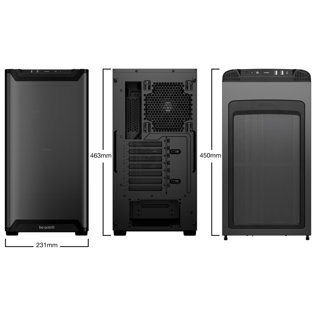 Корпус Be quiet! PURE BASE 501 Airflow з віконцем,чорний (BGW74) - зображення 9