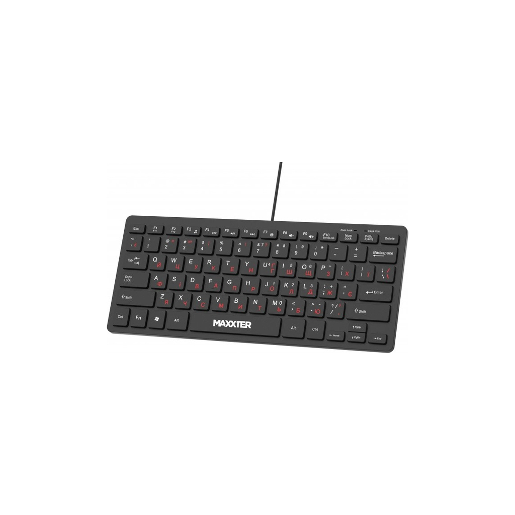 Клавіатура Maxxter KBM-C01B-UA USB UA Black (KBM-C01B-UA) - зображення 2