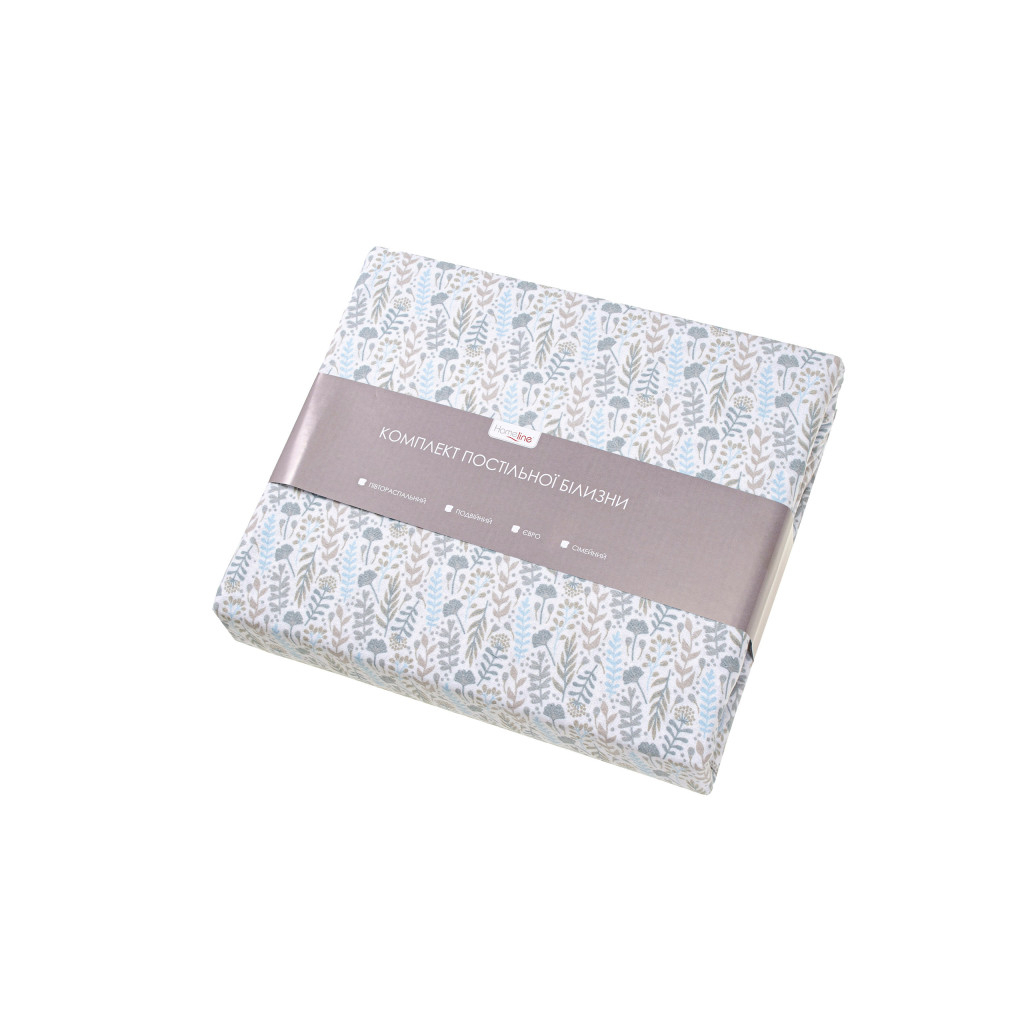 Постільна білизна Home Line Фланель Цвітіння трав блакитний полуторний (179190) - зображення 3