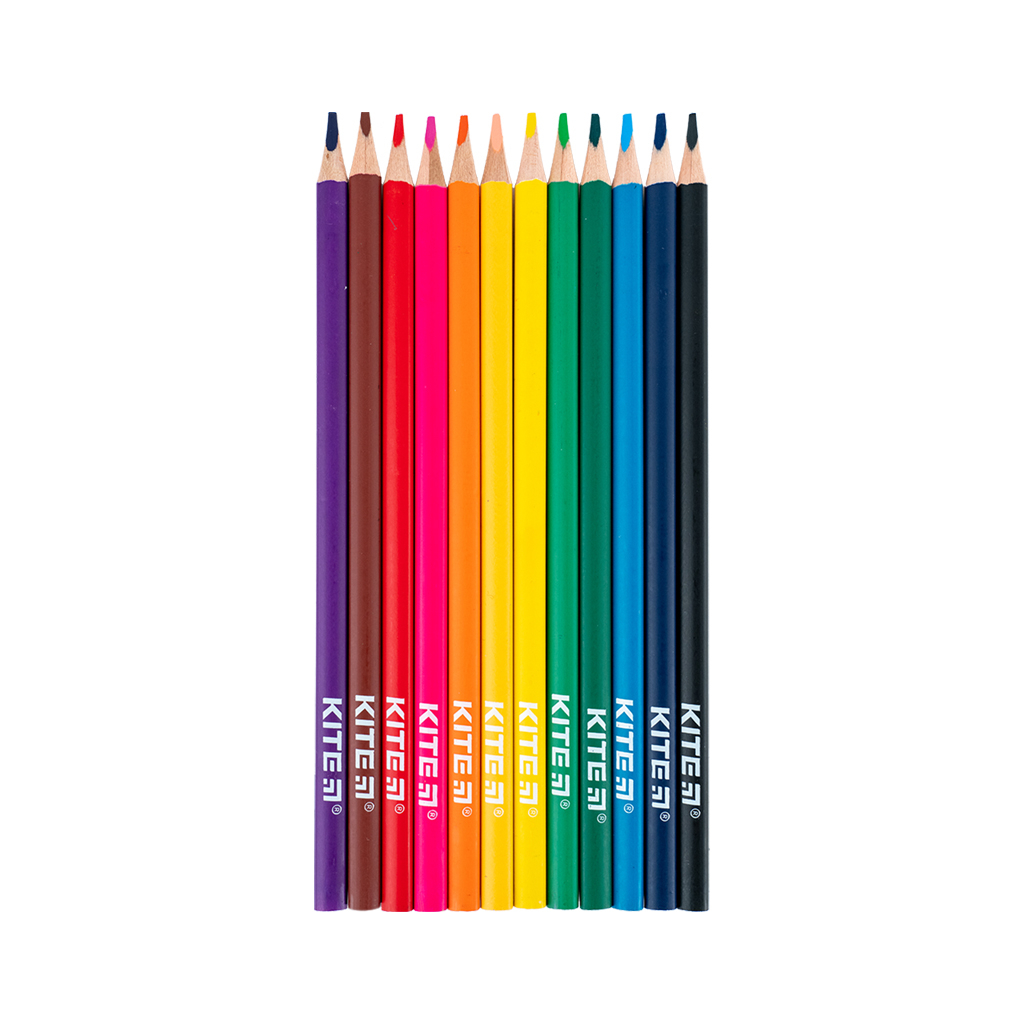 Олівці кольорові Kite Classic тригранні, 12 кольорів (K-053) - зображення 3
