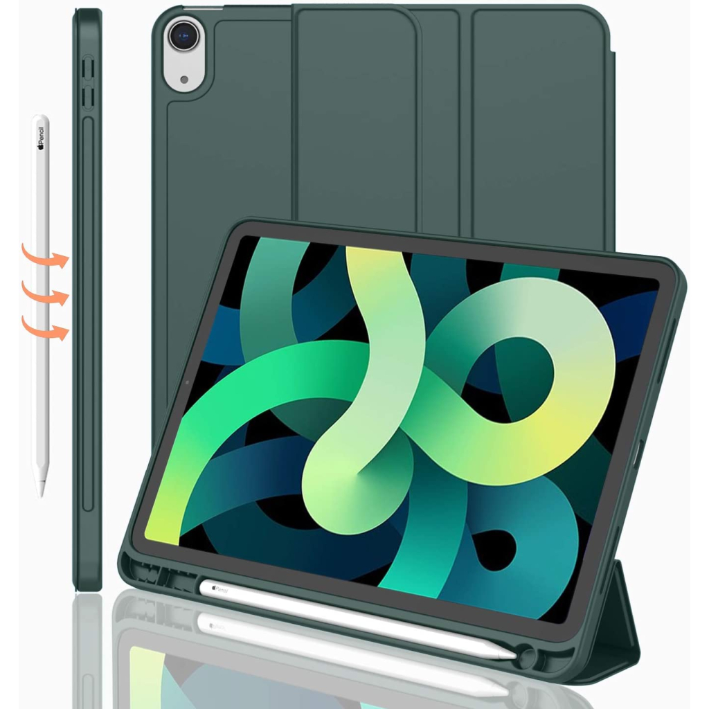 Чохол до планшета BeCover Direct Charge Pen mount Pencil Apple iPad Air 5 (2022) 10.9" Dark Green (708776) - зображення 3