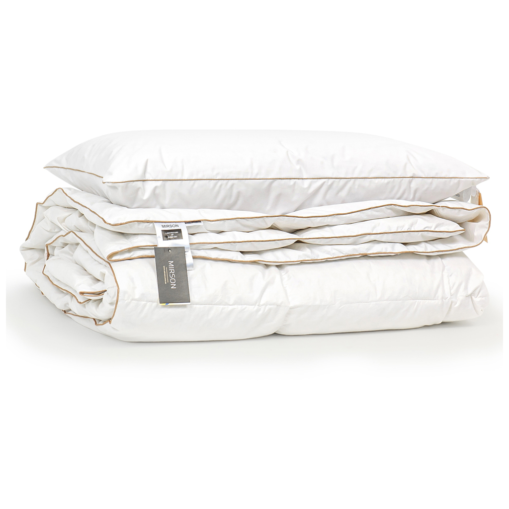 Ковдра MirSon набір пуховий Raffaello White Hand Made Демі №2009 140х205 (2200001767775) - зображення 1