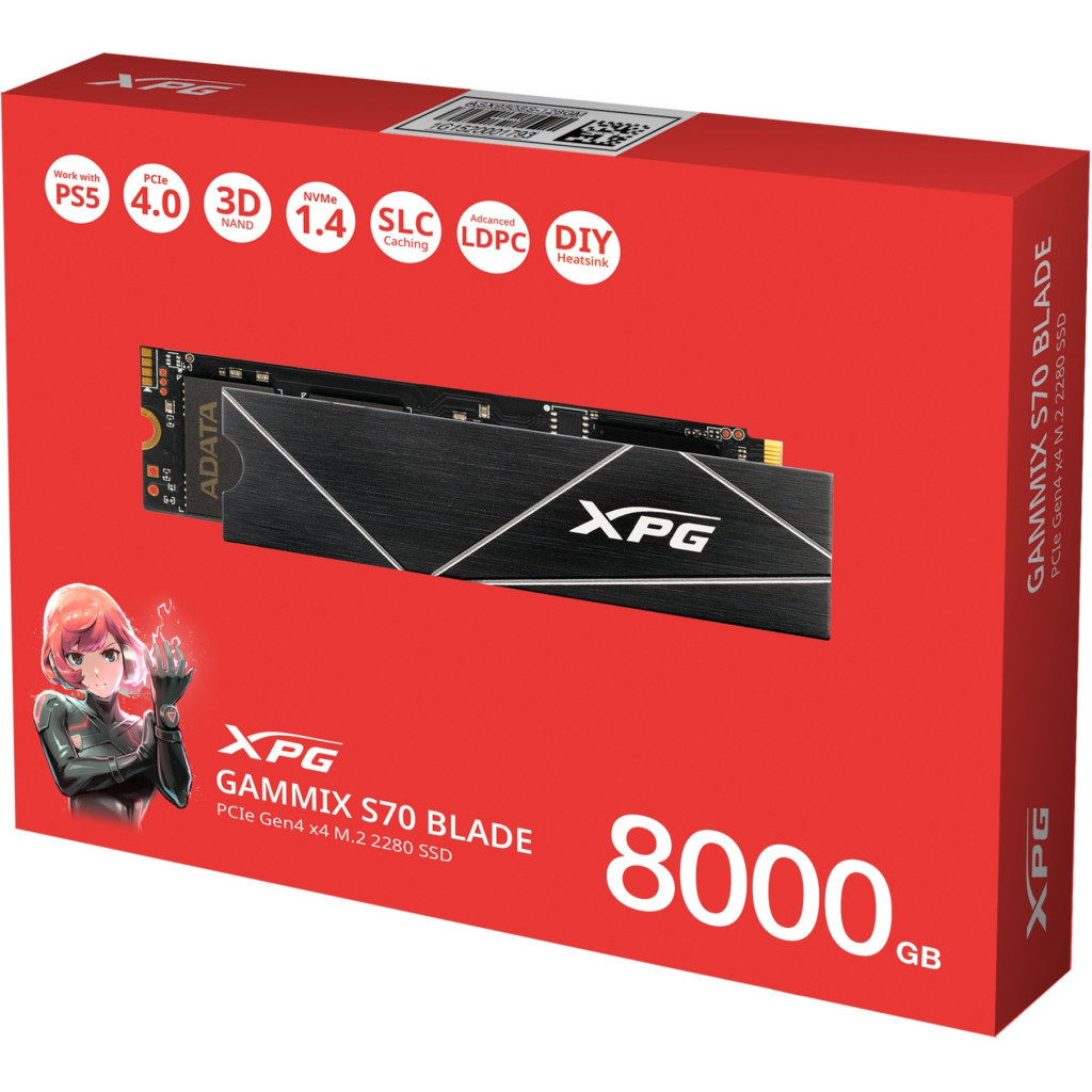 Накопичувач SSD M.2 2280 8TB ADATA (AGAMMIXS70B-8000G-CS) - зображення 4