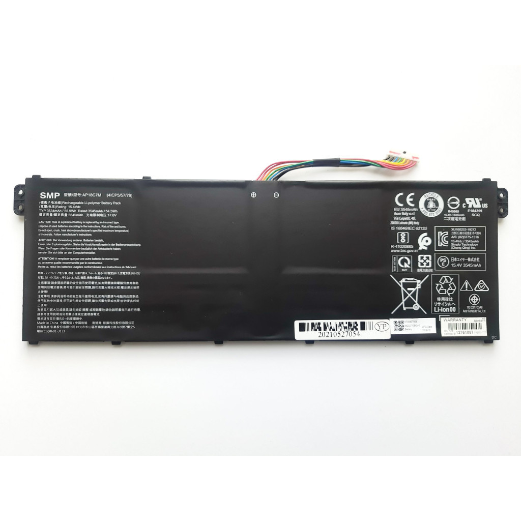 Акумулятор до ноутбука Acer AP18C7M Swift SF514-54, 3634mAh (55.9Wh), 4cell, 15.4V, Li-P (A47644) - зображення 1