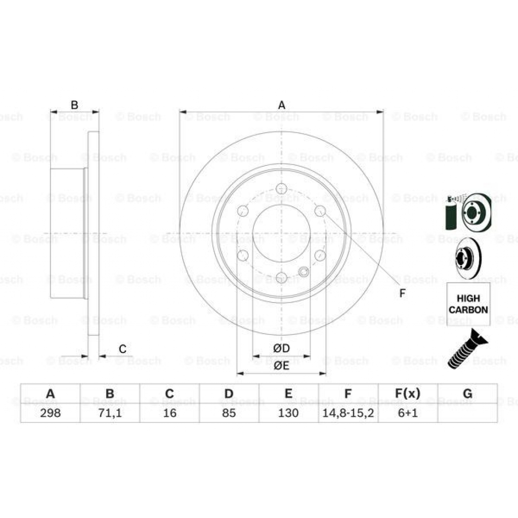 Гальмівний диск Bosch 0 986 479 295 - зображення 5