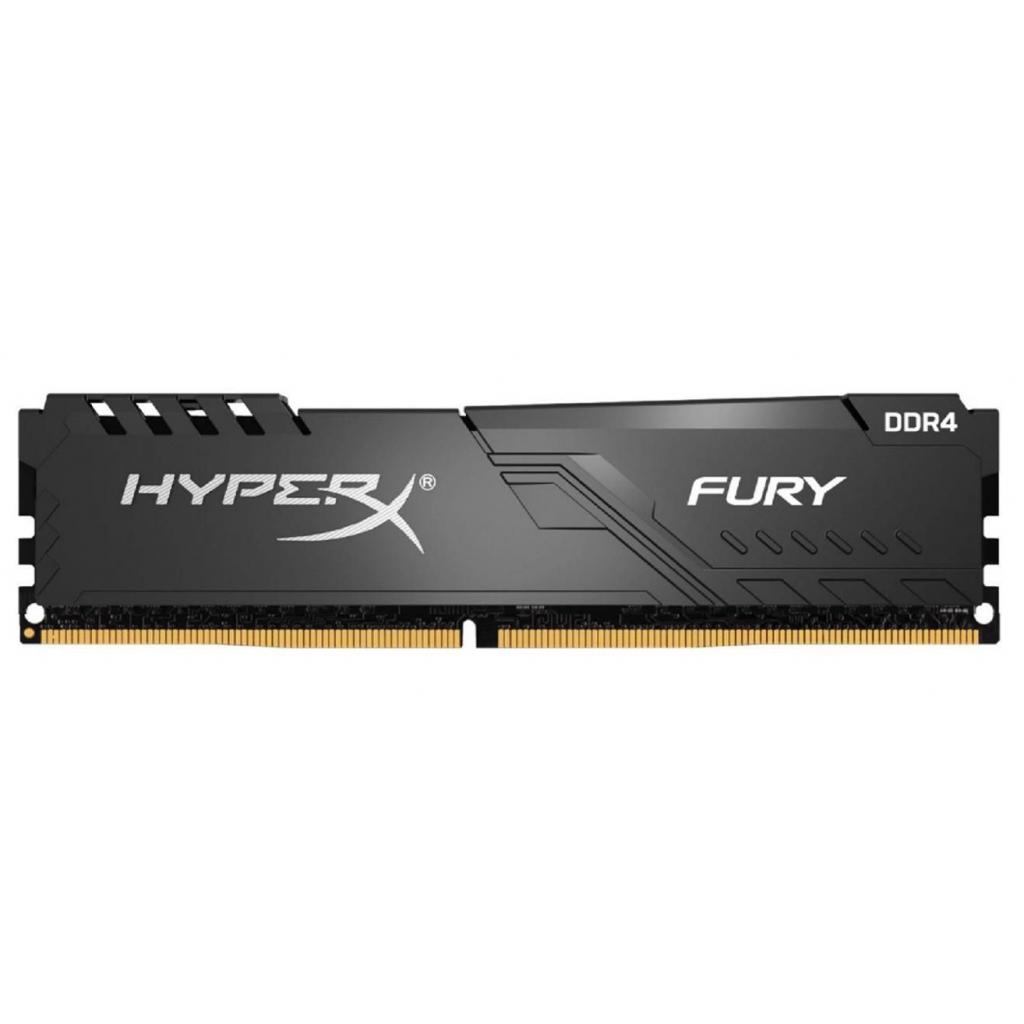 Модуль пам'яті для комп'ютера DDR4 8GB 2400 MHz HyperX FURY Black Kingston Fury (ex.HyperX) (HX424C15FB3/8) - зображення 1