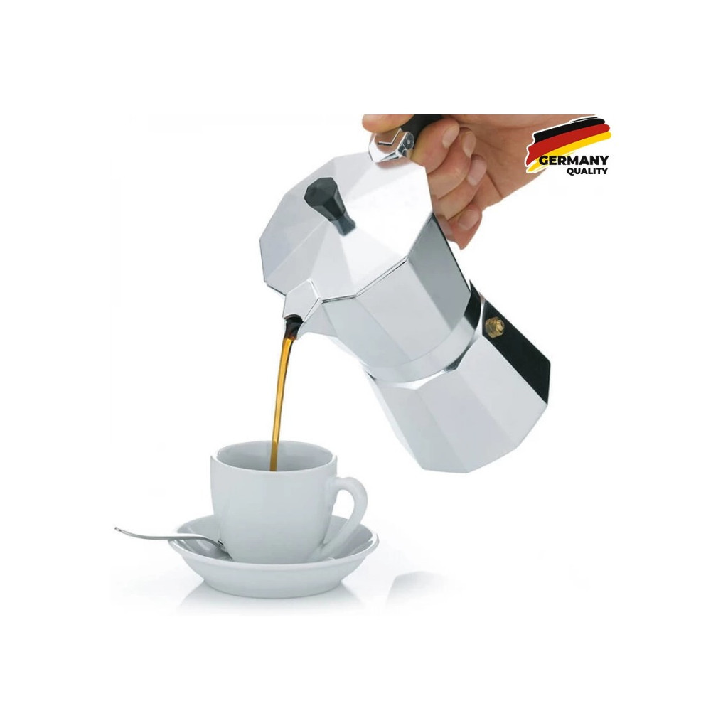 Гейзерна кавоварка Kela Italia 150 мл 3 Cap Silver (10590) - зображення 4