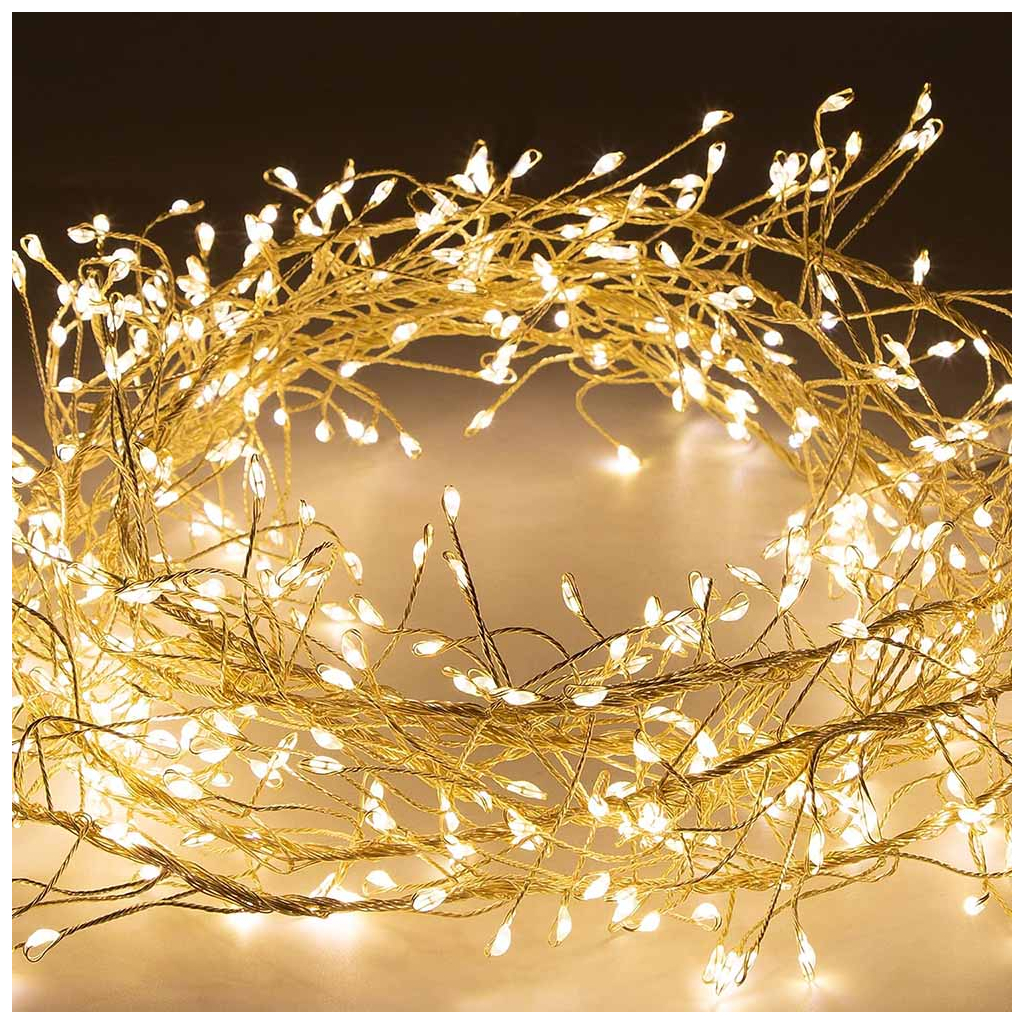 Гірлянда ColorWay Кластер LED 200 6 м 8 функцій Мідна струна Теплий колір 220 V (CW-G-200L6VC) - зображення 2