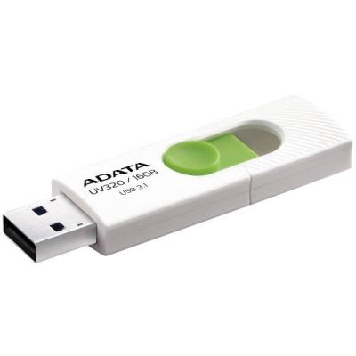 USB флеш накопичувач ADATA 16GB UV320 White/Green USB 3.1 (AUV320-16G-RWHGN) - зображення 3
