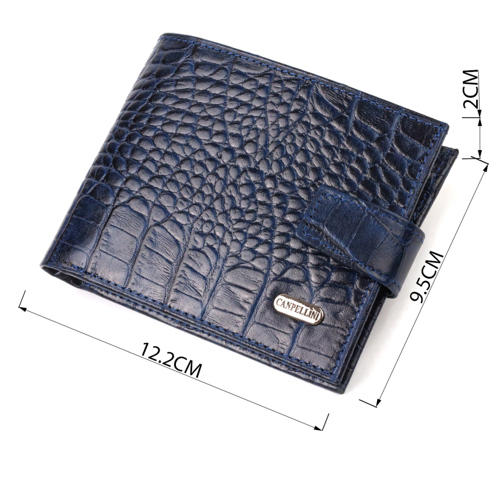 Портмоне Canpellini З натуральної шкіри Синє (21883) - зображення 3