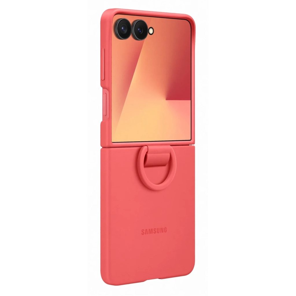 Чохол до мобільного телефона Samsung Silicone with Ring Galaxy Flip 7 Red (EF-PF766TREGUA) - зображення 3