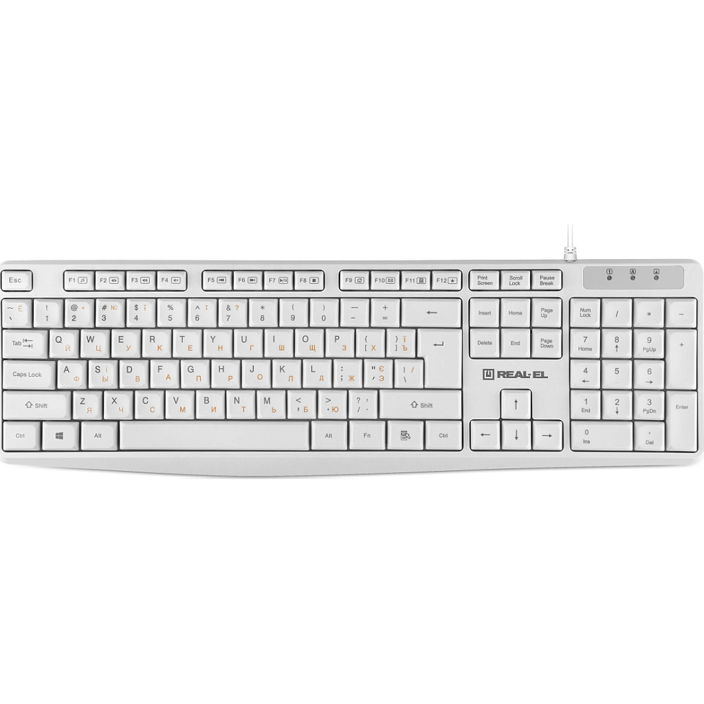 Клавіатура REAL-EL RK-513 USB White (EL123100047) - зображення 2