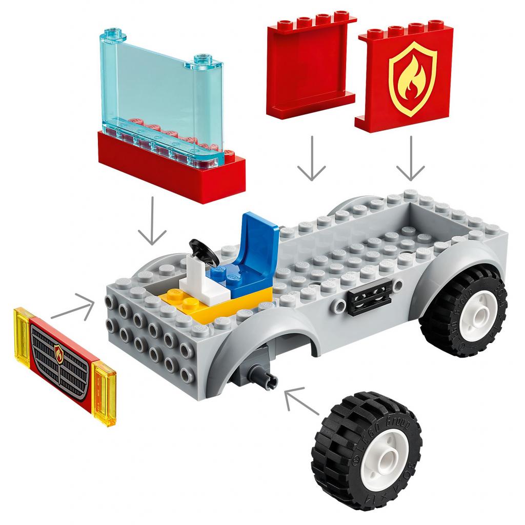 Конструктор LEGO City Fire Пожежна вантажівка з драбиною 88 деталей (60280) - зображення 6