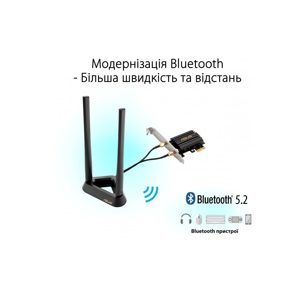 Мережева карта Wi-Fi ASUS PCE-AXE59BT - зображення 5