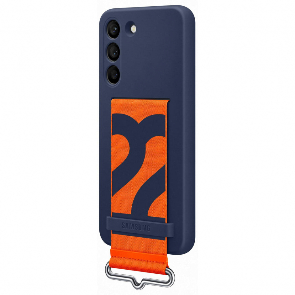 Чохол до мобільного телефона Samsung Silicone with Strap Cover Galaxy S22 Navy (EF-GS901TNEGRU) - зображення 3