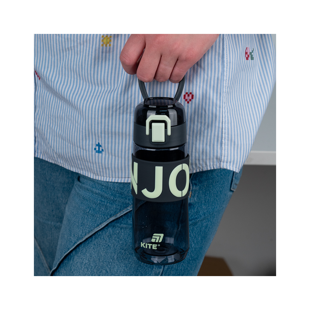 Пляшка для води Kite 550 мл сіра (K25-1232-1) - зображення 6