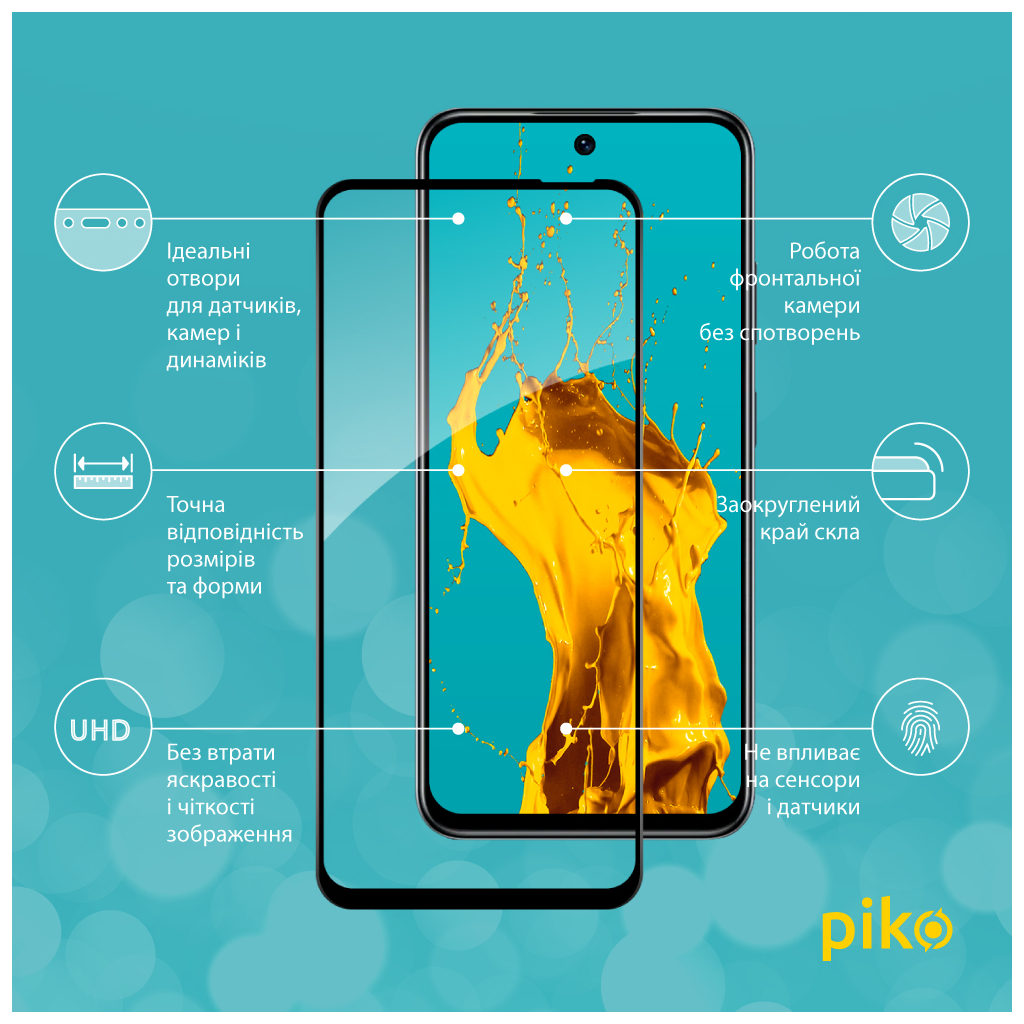 Скло захисне Piko Full Glue Infinix Smart 9 Black (1283126599323) - зображення 2