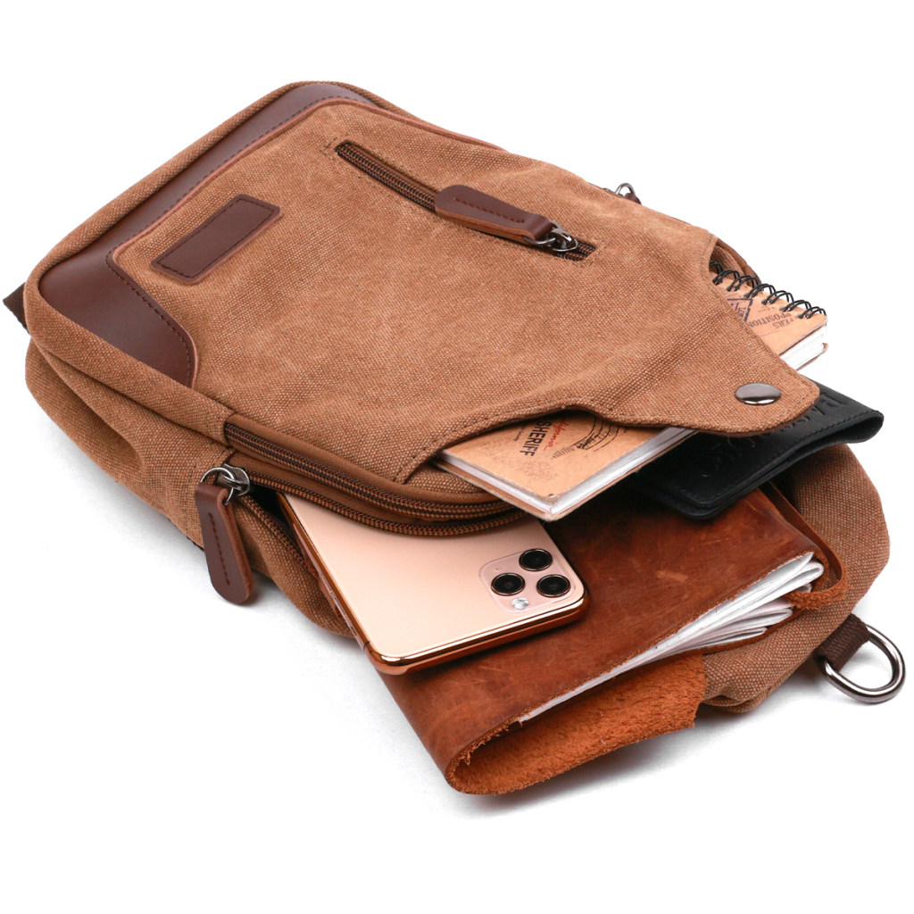 Сумка Vintage Чоловіча через плече Коричнева (20389) - зображення 7