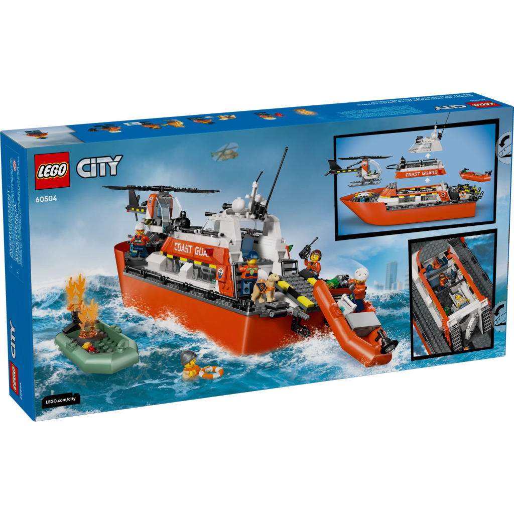 Конструктор LEGO City Рятувальний катер і гелікоптер берегової охорони (60504) - зображення 7