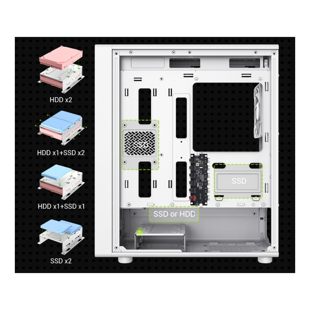 Корпус для ПК Gamemax AERIS 330 GW - зображення 11