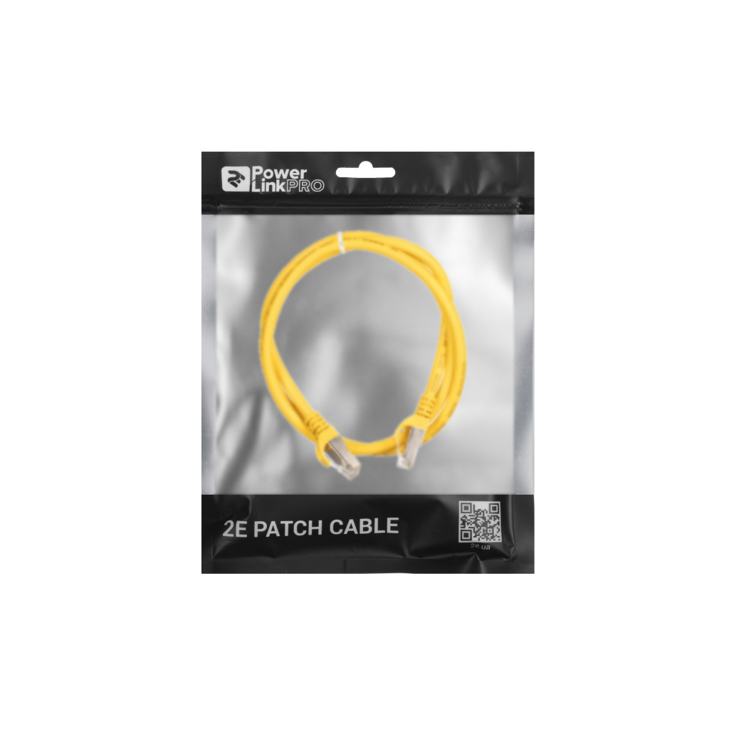 Патч-корд 1м S/FTP Cat 6 CU PVC 26AWG 7/0.16 yellow 2E (2E-PC6SFTPCOP-100YLW) - зображення 3