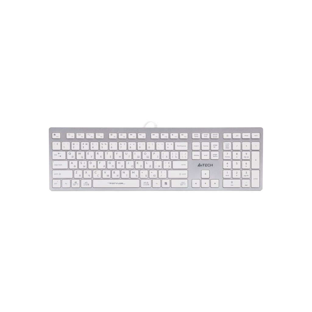 Клавіатура A4Tech FX50 USB White - зображення 1