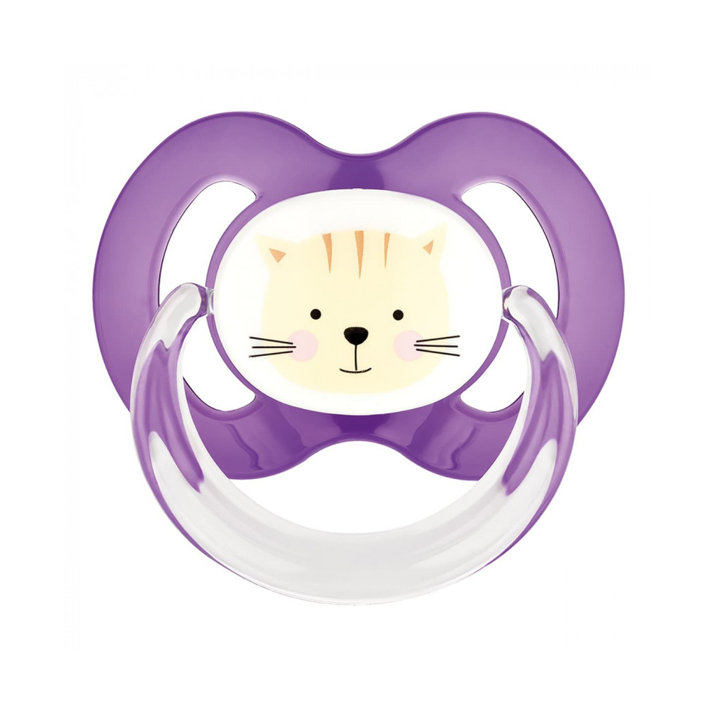 Пустушка Baby-Nova Pets 6-18 міс. рожева/фіолетова 2 шт (3962318) - зображення 2