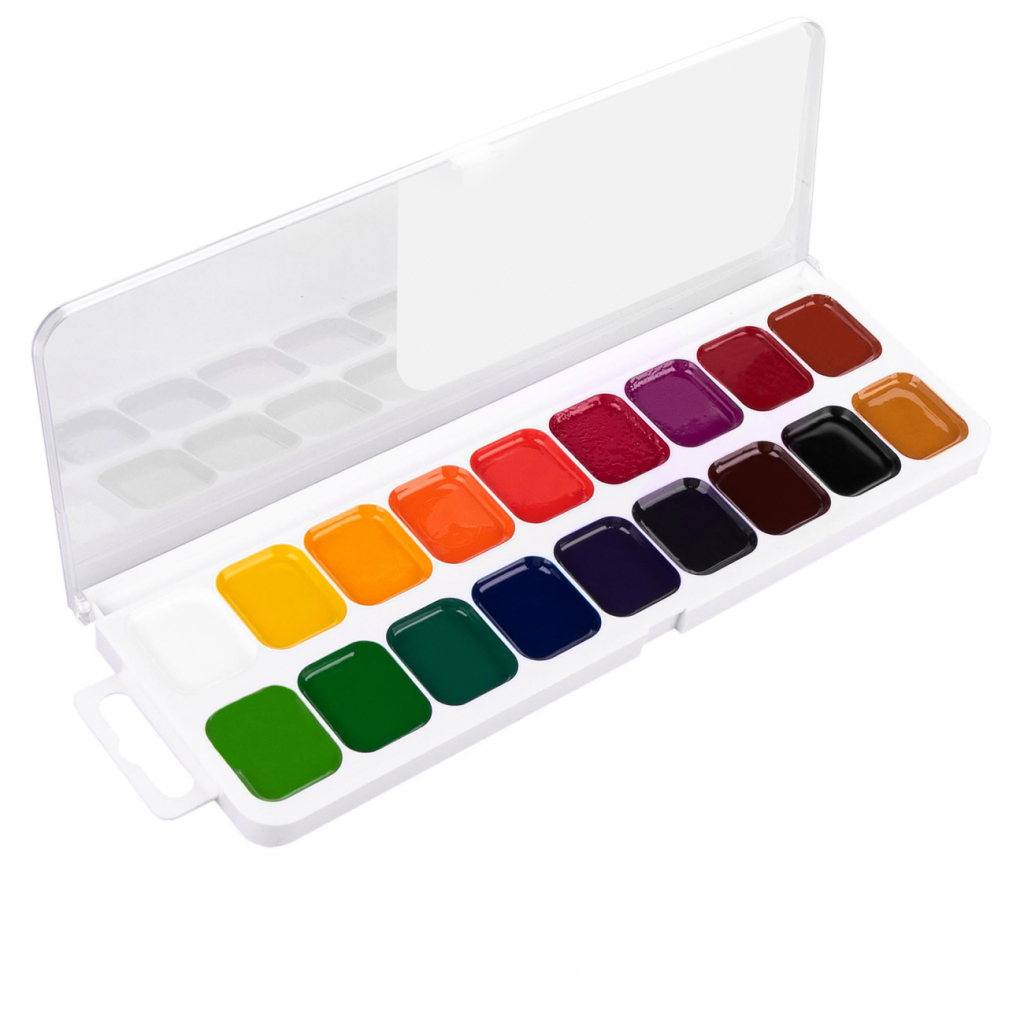 Акварельні фарби Yes Orange Line 18 кольорів б/п (110300) - изображение 2