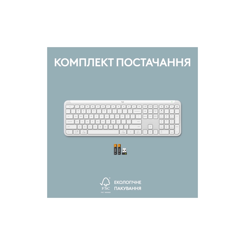 Клавіатура Logitech K950 Bluetooth/Wireless UA Off-White (920-012466) - зображення 11