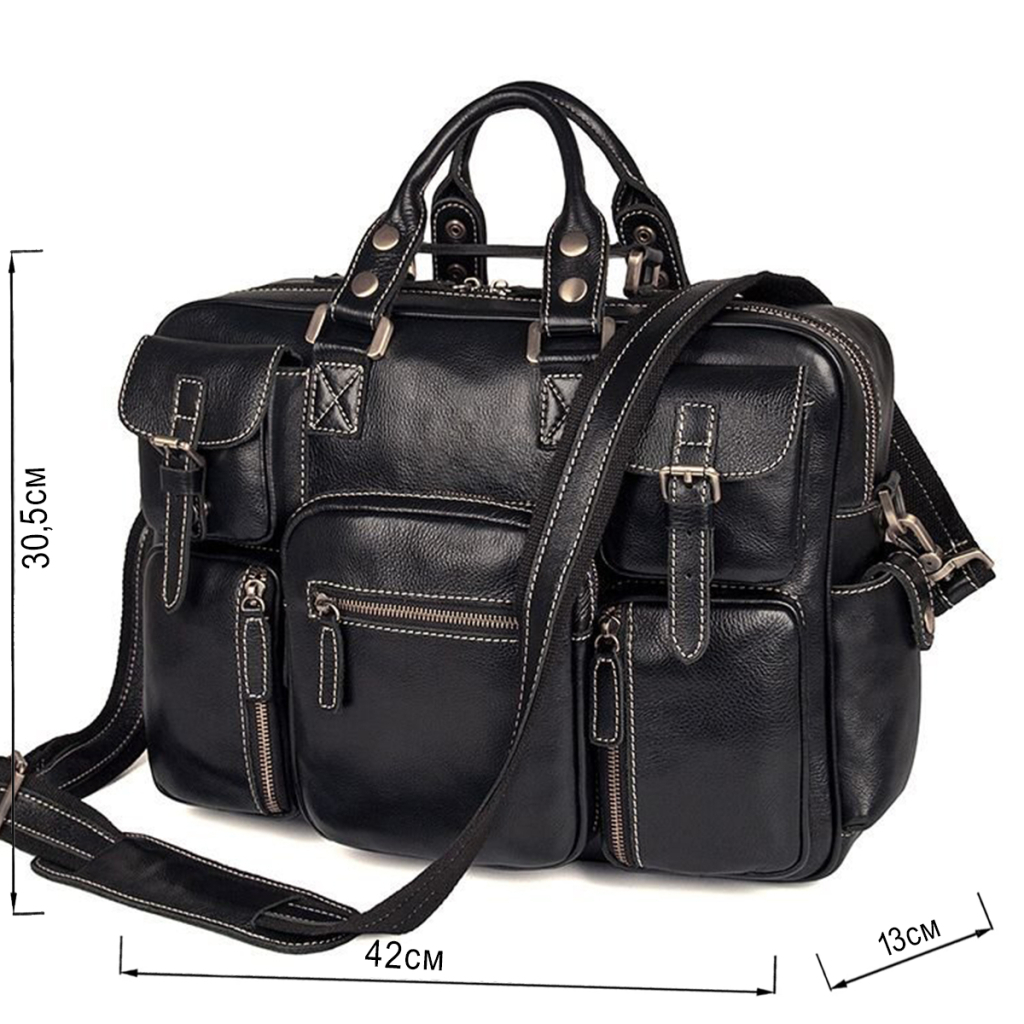 Сумка Vintage З натуральної шкіри Чорна (14204) - зображення 3