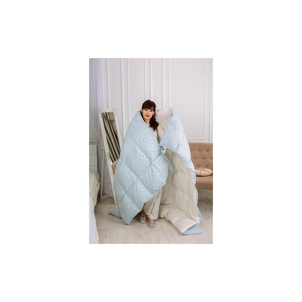 Ковдра MirSon пухова №1828 Bio-Blue 90% пух літо 140x205 см (2200003012880) - зображення 9