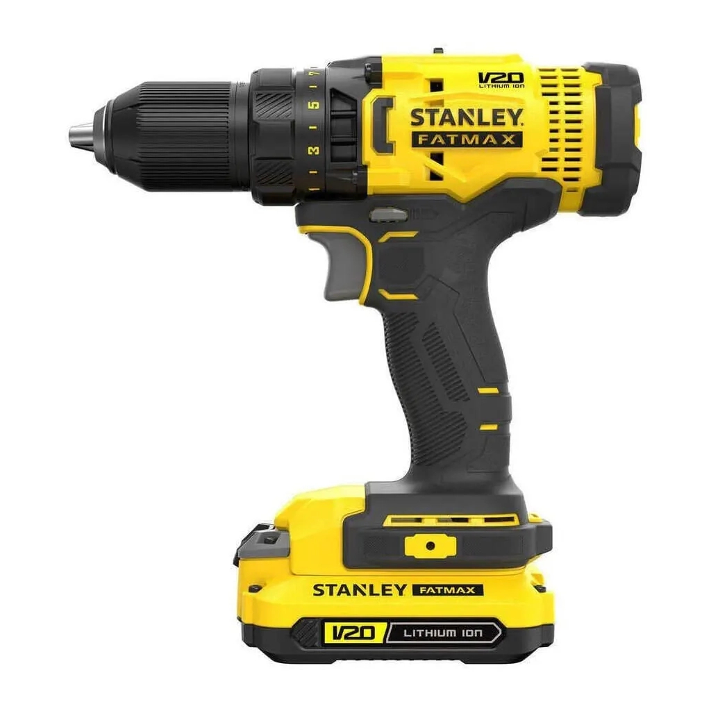 Шуруповерт Stanley FatMax, Li-lon 18 В, 50 Нм, 2 АКБ + ЗП, кейс (SFMCD700C2K) - зображення 2