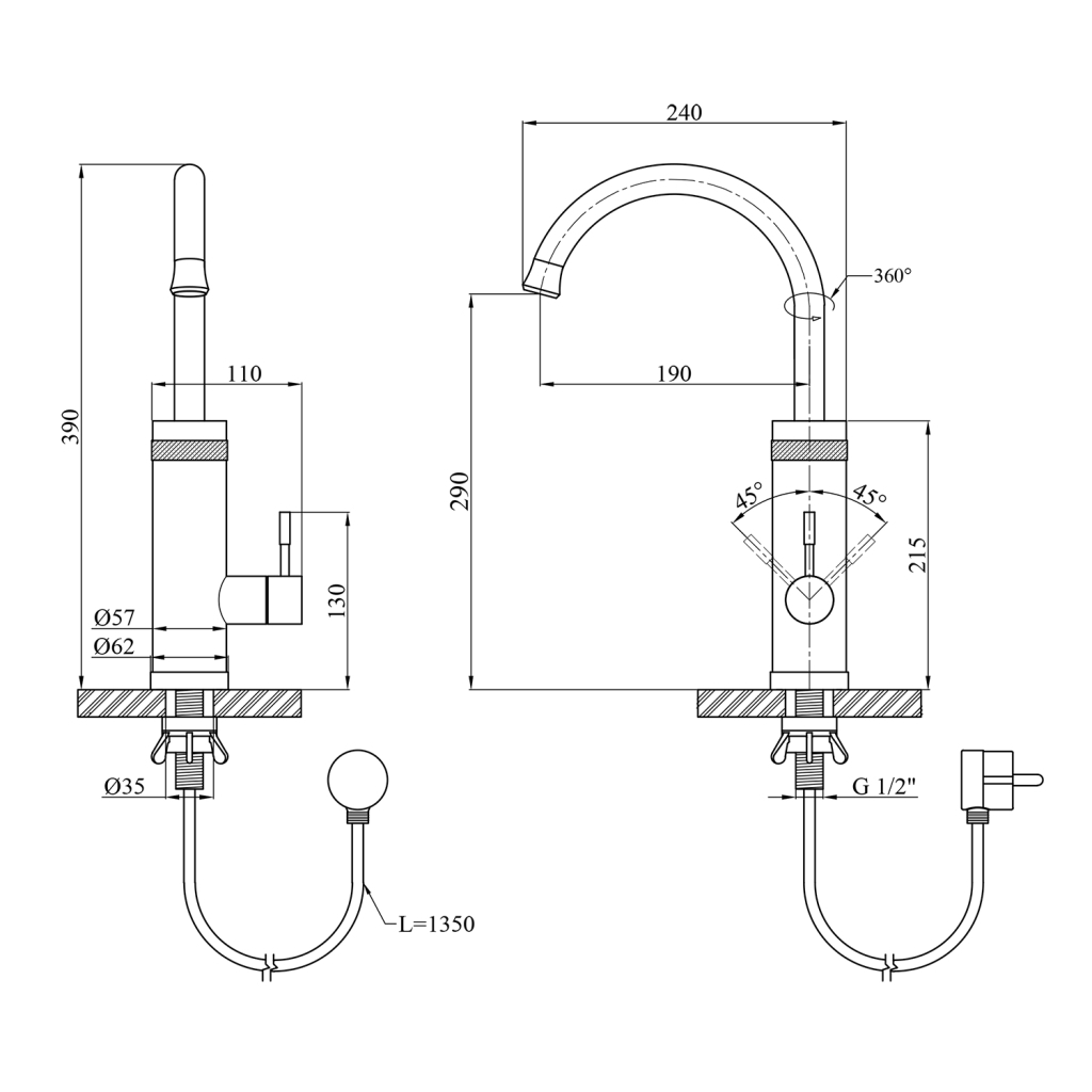 Проточний водонагрівач Kroner Volt-ESG088 (CV022965) - зображення 5