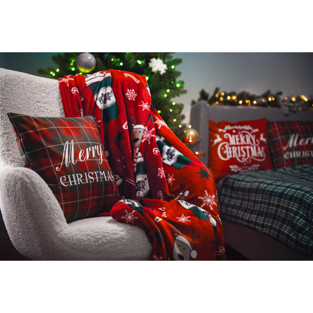 Плед Ardesto Flannel 100% поліестер, веселі олені 160х200 см (ART0117PB) - зображення 4