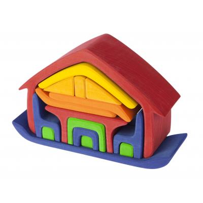 Конструктор Nic дерев'яний Все в будинку червоний (NIC523266) - зображення 2
